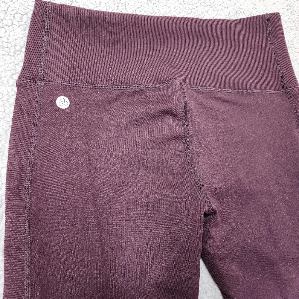 Zella Moto Ribbed High Waist Ankle Crop Leggings Size Medium - Picture 13 of 14